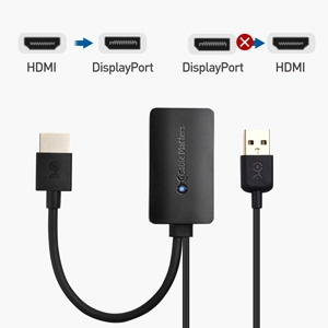  Cable Matters Adaptador activo DisplayPort a HDMI (adaptador  activo DP a HDMI) compatible con tecnología Eyefinity y resolución 4K :  Electrónica