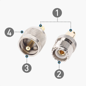 4-Pack SMA to UHF Adapter Kit