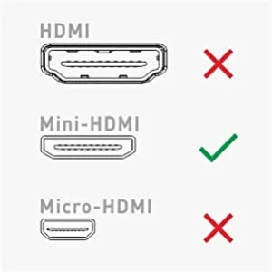 2-Pack Mini HDMI to HDMI Adapter (HDMI to Mini HDMI Adapter)