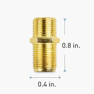 Gold Plated Right Angle F-Type Coaxial RG6 Adapter