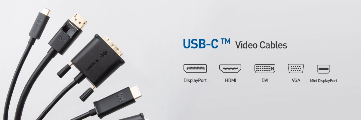Connect More With Cable Matters Usb C To Hdmi Displayport Dvi And Vga Video Cables