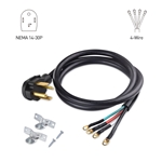 Cable Matters 4-Prong to 4-Wire 30A Dryer Appliance Power Cord (NEMA 14-30P to 4-Wire)