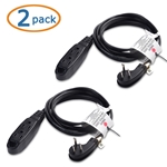 Cable Matters 2-Pack Flat 3-Outlet Extension Cord with Space Saver Outlet Plug and Hanging Loop in Black