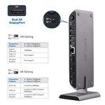 Cable Matters USB-C Docking Station with Dual 4K DisplayPort and 80W Charging for Windows Computers