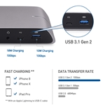 Cable Matters USB-C Docking Station with Dual 4K DisplayPort and 80W Charging for Windows Computers