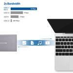 Cable Matters Aluminum 10Gbps USB C Hard Drive Enclosure for 2.5 inch SSD/HDD