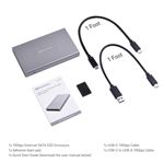 Cable Matters Aluminum 10Gbps USB C Hard Drive Enclosure for 2.5 inch SSD/HDD