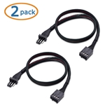 Cable Matters 2-Pack 4-Pin PWM Fan Extension Cable - 12 Inches