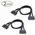 Cable Matters 2-Pack SATA 22-Pin (7+15) Power & Data Extension Cable - 20 Inches