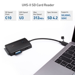 Cable Matters 10Gbps USB-C Multiport Data Hub with USB, UHS II Card Reader, and SATA