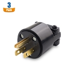 Cable Matters 3-Pack 15A 125V 3-Prong Replacement Plug (NEMA 5-15P)