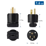Cable Matters 3-Pack 15A 125V 3-Prong Replacement Plug (NEMA 5-15P)
