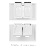 Cable Matters [UL Listed] 5-Pack Weather Resistant Duplex Wall Plate with Flip Covers, Horizontal Outdoor Outlet Cover