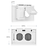 Cable Matters [UL Listed] 5-Pack Weather Resistant Duplex Wall Plate with Flip Covers, Horizontal Outdoor Outlet Cover