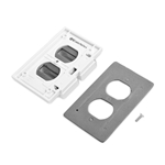 Cable Matters [UL Listed] 5-Pack Weather Resistant Duplex Wall Plate with Flip Covers, Horizontal Outdoor Outlet Cover