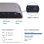 Cable Matters USB-C Docking Station with Dual 4K HDMI and 80W Charging for Windows Computers