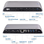 Cable Matters USB-C Docking Station with Dual 4K HDMI and 80W Charging for Windows Computers