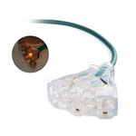 Cable Matters 3-Outlet Outdoor Extension Cord with LED Light in Green (NEMA 5-15P to 3x 5-15R)
