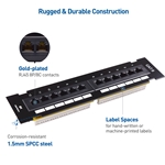 Cable Matters [UL Listed] 12-Port Cat6 Vertical Mini Patch Panel with 89D Bracket