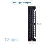Cable Matters [UL Listed] 12-Port Cat6 Vertical Mini Patch Panel with 89D Bracket