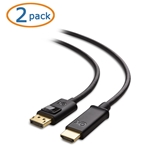 Cable Matters 2-Pack DisplayPort to HDTV Cable 6 Feet