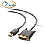 Cable Matters 2-Pack DisplayPort to DVI Cable 6 Feet