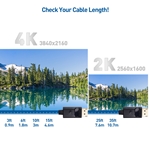 Cable Matters 2-Pack DisplayPort Cable 6 Feet - 4K Ready