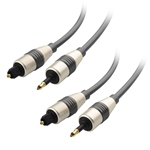 Cable Matters 2-Pack Toslink to Mini Toslink Digital Audio Optical Cable