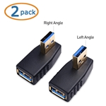 Cable Matters Combo Pack 90 Degree Left Angle and Right Angle USB 3.0 Adapter