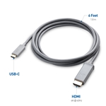 Cable Matters USB C to HDMI Cable (Works With Chromebook Certified) Supporting 4K 60Hz 6 Feet