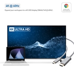 Cable Matters USB C to HDMI Cable (Works With Chromebook Certified) Supporting 4K 60Hz 6 Feet