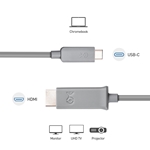 Cable Matters USB C to HDMI Cable (Works With Chromebook Certified) Supporting 4K 60Hz 6 Feet