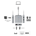 Cable Matters USB C Hub Multiport Adapter (Works With Chromebook Certified) with 4K DisplayPort, 2x USB 2.0, 100Mbps Fast Ethernet, and 60W PD