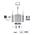 Cable Matters USB C Hub Multiport Adapter (Works With Chromebook Certified) with 4K HDMI, 2x USB 2.0, 480Mbps Ethernet, and 60W PD