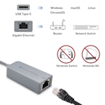 Cable Matters USB C to Gigabit Ethernet Adapter (Works With Chromebook Certified).