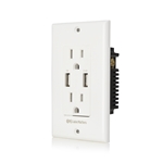 Cable Matters 2-Pack Tamper Resistant Duplex AC Outlet with 3.4A USB Charging