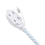 Cable Matters 2-Pack Braided Low Profile 3-Outlet Flat Extension Cord