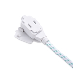 Cable Matters 2-Pack Braided Low Profile 3-Outlet Flat Extension Cord
