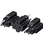 Cable Matters 3-Pack 15 Amp to 20 Amp Adapter Plug in Black (NEMA 5-15 to 5-20R)