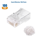 Cable Matters 100-Pack Cat6 Pass Through RJ45 Modular Plugs