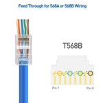 Cable Matters 100-Pack Cat6 Pass Through RJ45 Modular Plugs
