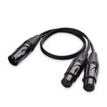 Cable Matters XLR Splitter Cable, Male to 2 Female XLR Y Cable - 18 Inches