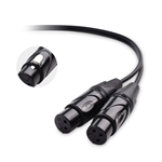 Cable Matters XLR Splitter Cable, Male to 2 Female XLR Y Cable - 18 Inches