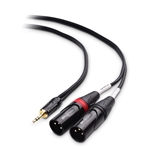 Cable Matters 3.5mm (1/8 Inch) TRS to 2 XLR Cable, Male to Male Aux to Dual XLR Breakout Cable