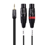 Cable Matters 3.5mm (1/8 Inch) TRS to 2 XLR Cable, Male to Female Aux to Dual XLR Breakout Cable