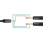 Cable Matters 3.5mm TRS to Dual 6.35mm TS Breakout Cable