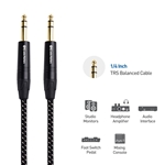 Cable Matters Braided Balanced 1/4 Inch TRS Cable