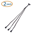 Cable Matters 2-Pack 3-Fan Splitter Cable with SATA Power - 16 Inches