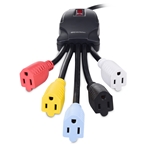 Cable Matters 5-Outlet Power Cord Splitter with Color Coded Receptacles