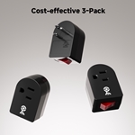 Cable Matters 3-Pack Grounded Outlet with Switch